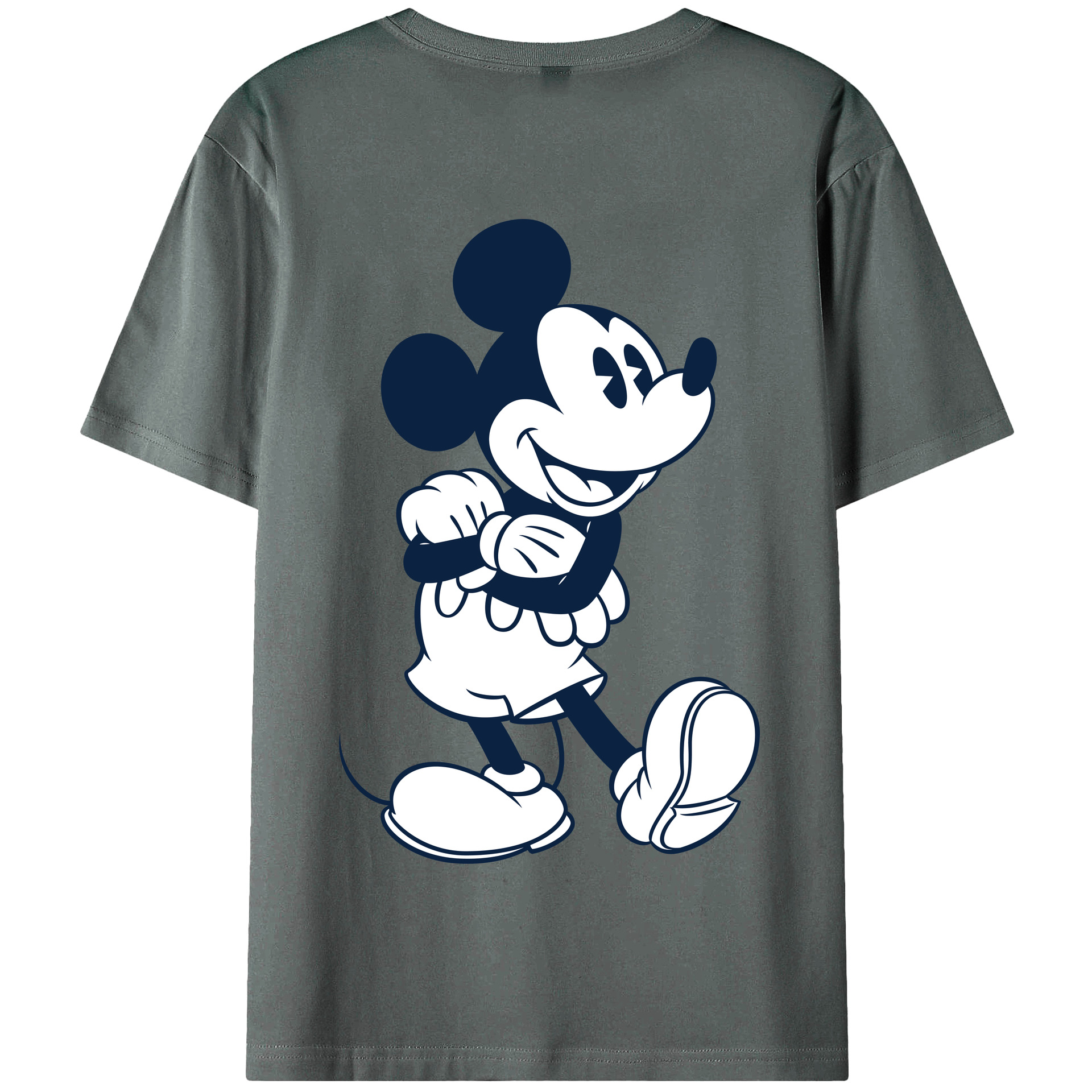 （画像用） ミッキーマウス Mickey Mouse 綿100％半袖Tシャツ（背面プリント）